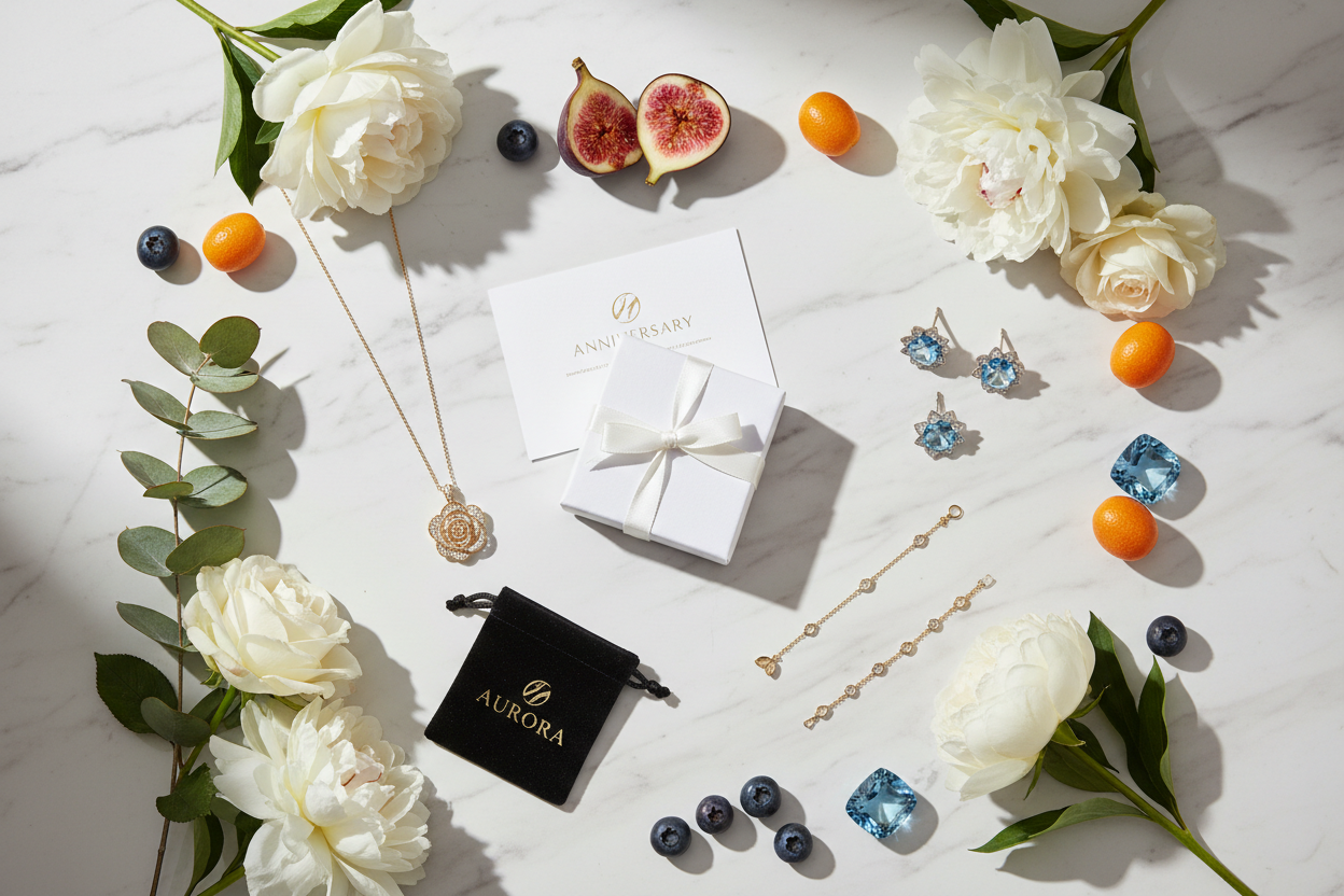 Fruit and flower jewelry for fourth wedding anniversary gifts