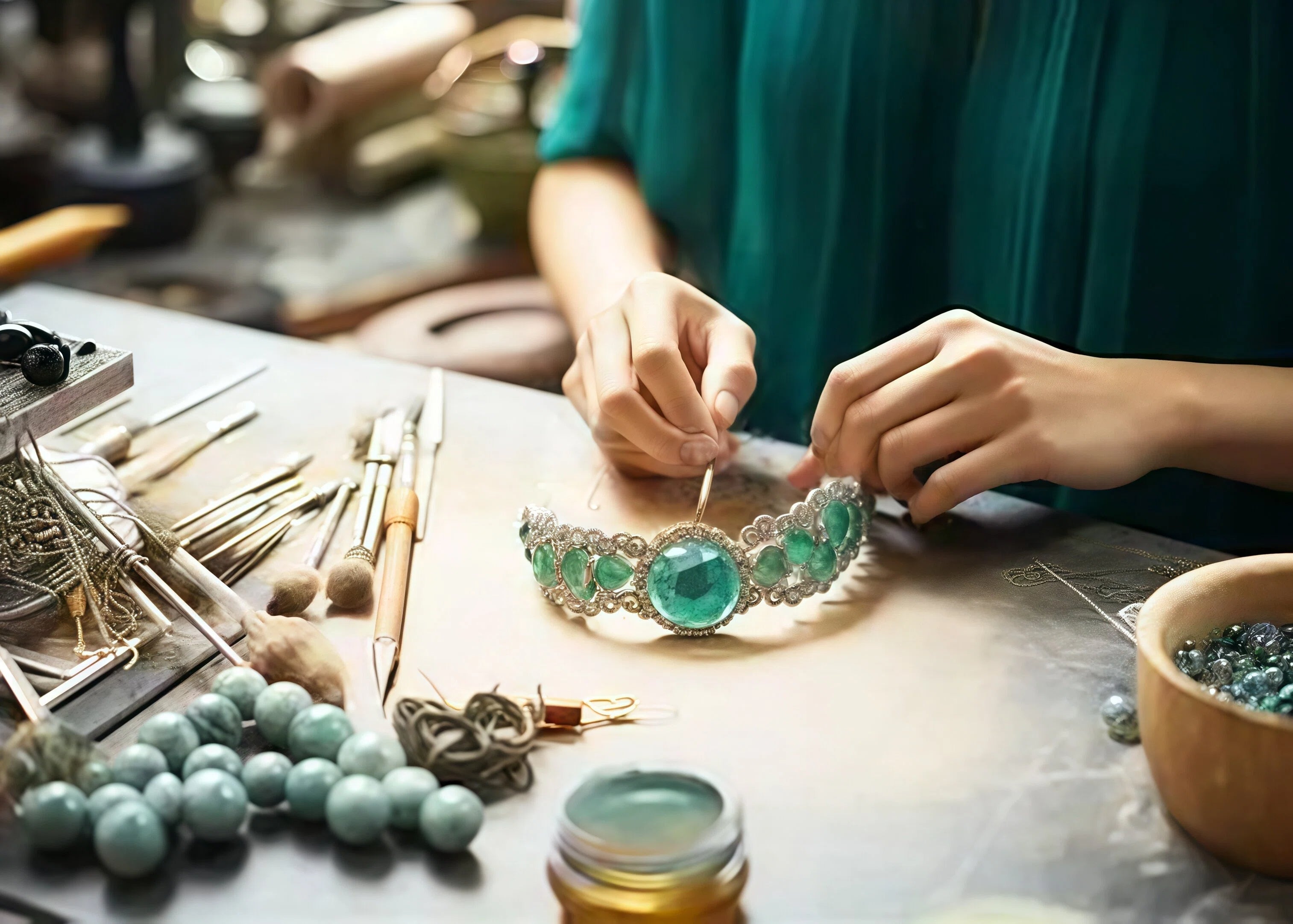 Moss Agate Jewelry Collection