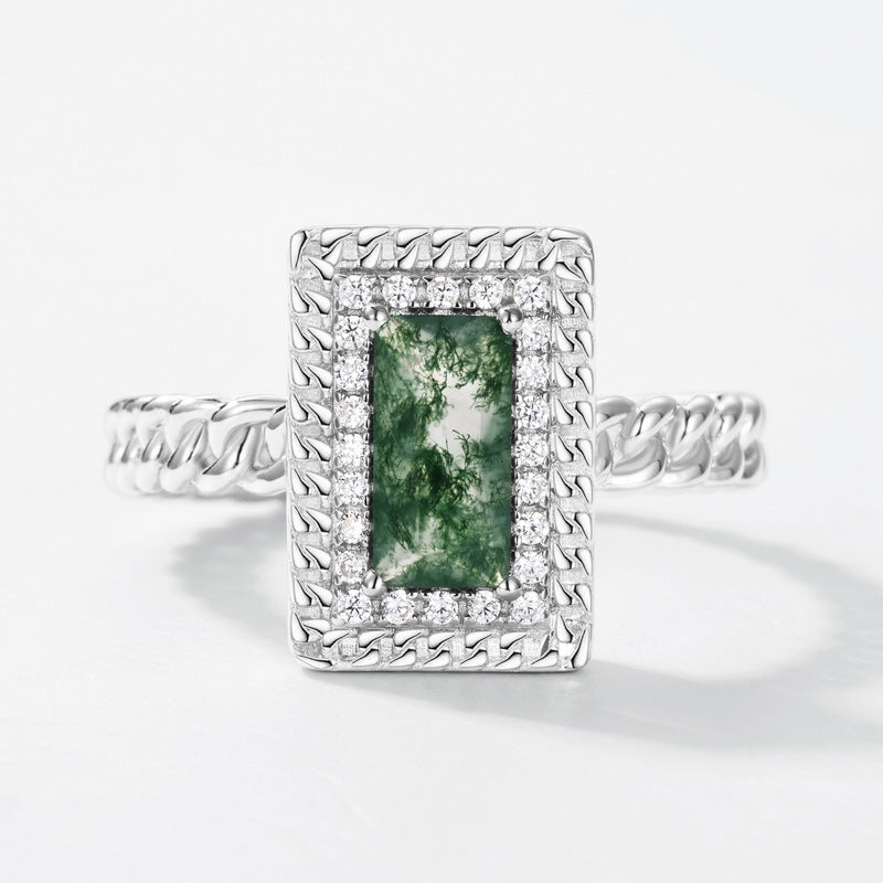 Moss Agate Ring