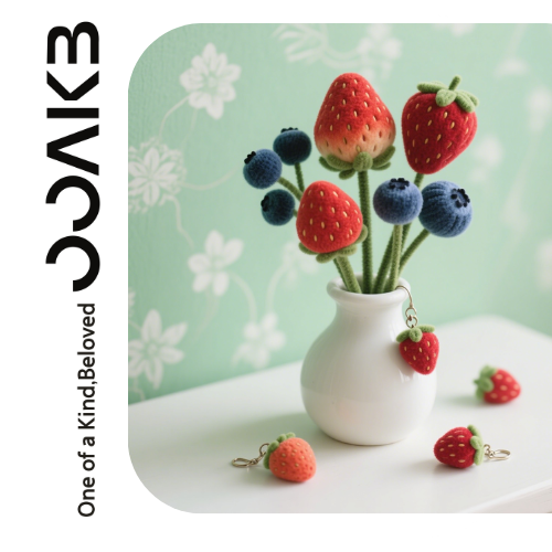  blueberries form a cute bouquet. Like married life’s sweet details, it’s "One of a Kind, Beloved" cuteness for wedding memories.