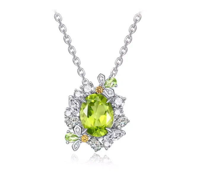 August Birthstone Necklace – Peridot Pendant Necklace Collection - OOAKB