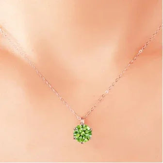 Natural Peridot Six-Claw Luxury Collar Necklace - OOAKB