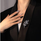 Black Pearl Vine Brooch S925 Silver Women's Style