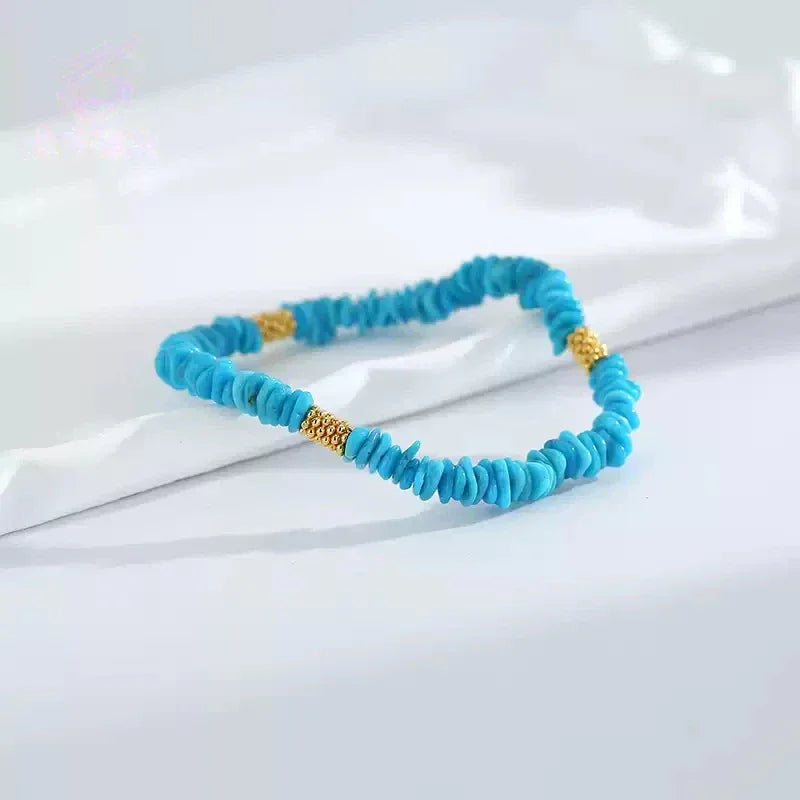 Natural Turquoise Seed Material DIY Bracelet - OOAKB
