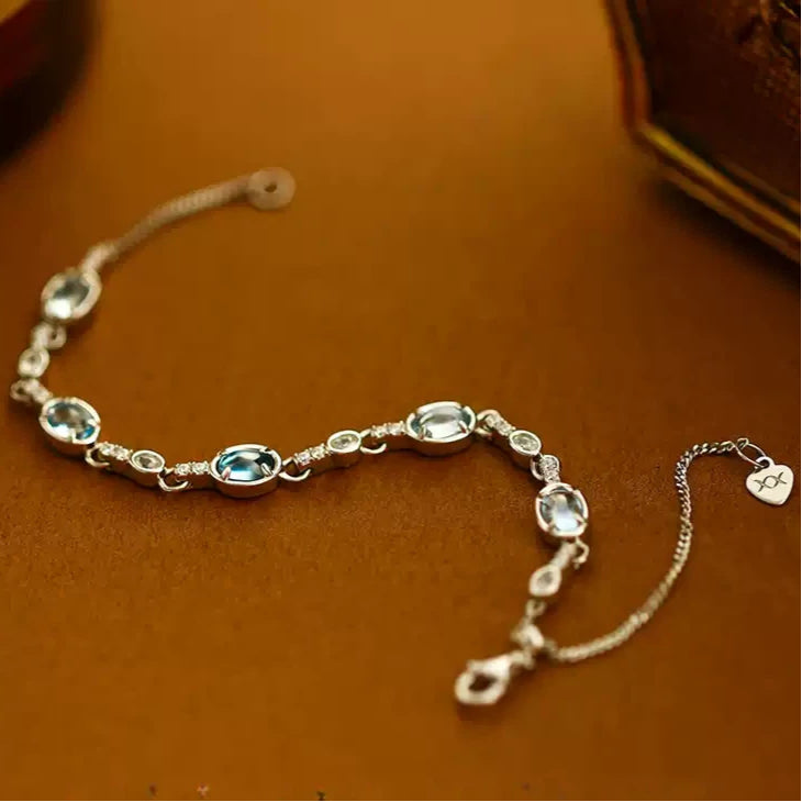 Topaz S925 Silver Adjustable Bracelet