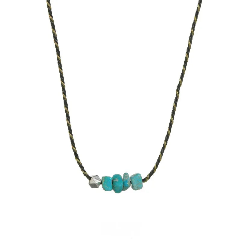 S925 Silver Turquoise Pendant Necklace - OOAKB