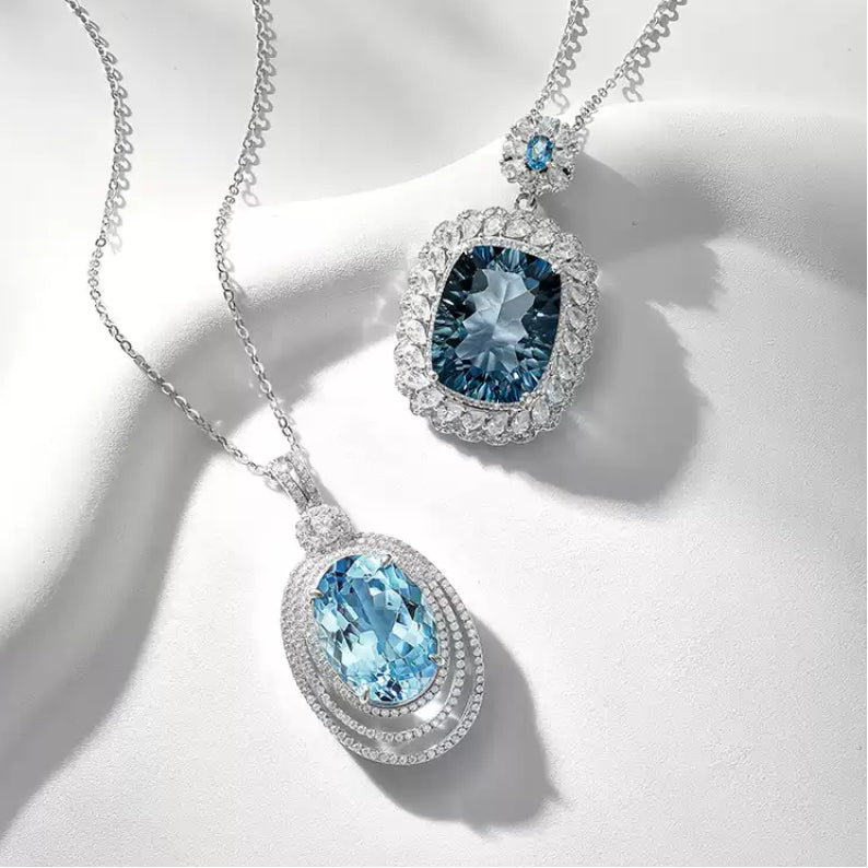 Natural Topaz Pigeon Egg Necklace