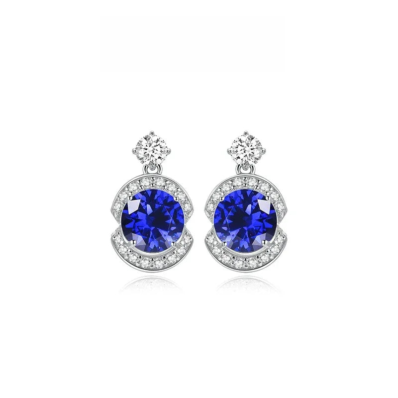 Sapphire S925 Silver Half-Wrap Earrings - OOAKB