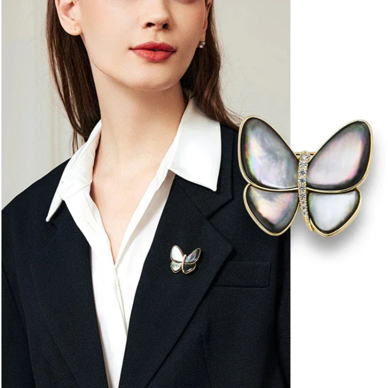 Color Shell Butterfly Brooch Women's Style - OOAKB