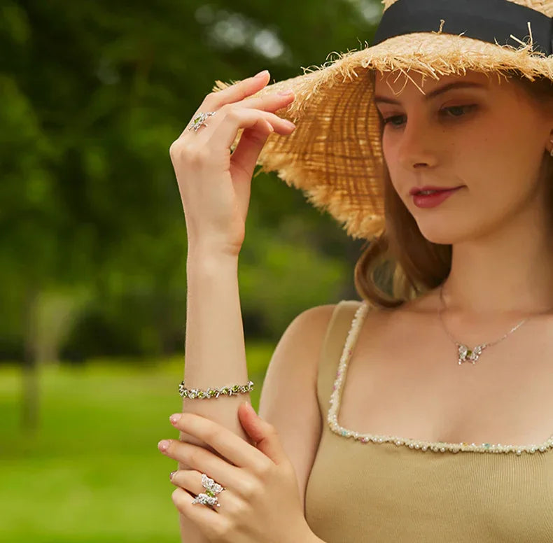 Natural Morning Light New Leaf Peridot Bracelet - OOAKB