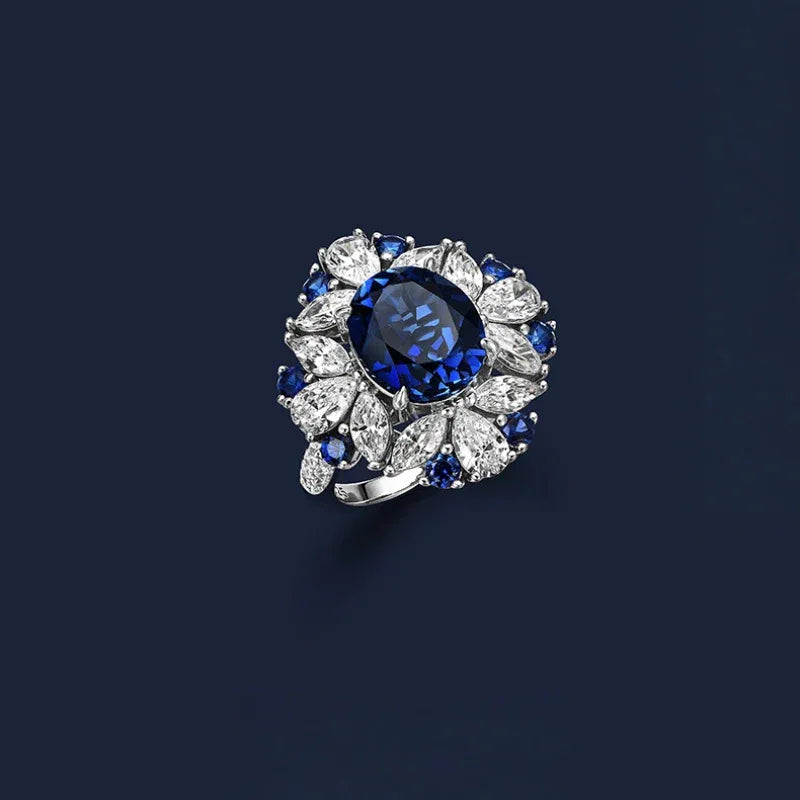 Royal Sapphire Pigeon Egg Ring - OOAKB