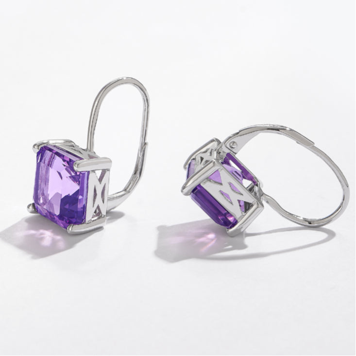 Provence Love Series Natural Amethyst Earrings