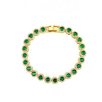 18K Gold Emerald Tennis Bracelet