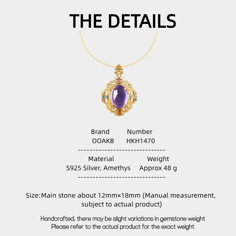 Natural Amethyst Gold-Plated Collar Necklace