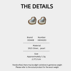 Retro Heart-Shaped Pearl Earrings