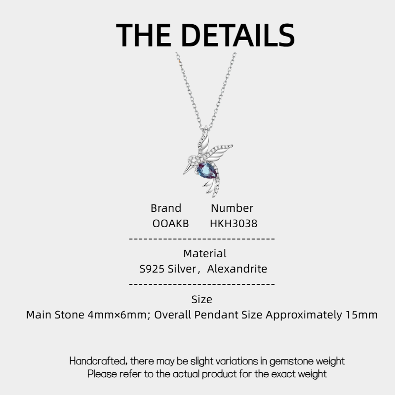 Alexandrite Guardian Wing Pendant