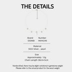 Sparkling Zircon Baroque Heart-Shaped Pearl Collarbone Chain