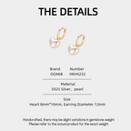 Niche Design Heart-Shaped Pearl Ear