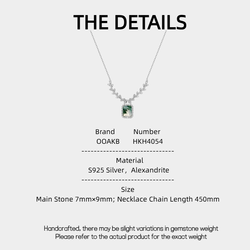 New Style Moss Agate Collarbone Necklace