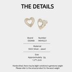 Moonlight Series Small Size Heart-Shaped Pearl Earrings
