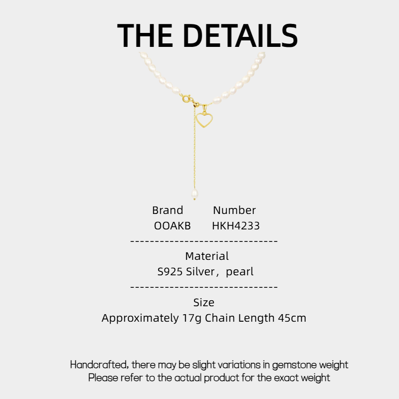 Baroque Heart-Shaped Pearl Collarbone Chain