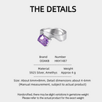 Starry Fluff Irregular Series Natural Amethyst Ring