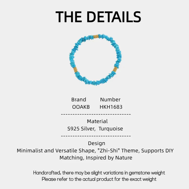 Natural Turquoise Seed Material DIY Bracelet - OOAKB