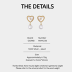 Light Luxury High-End Heart-Shaped Pearl Earrings