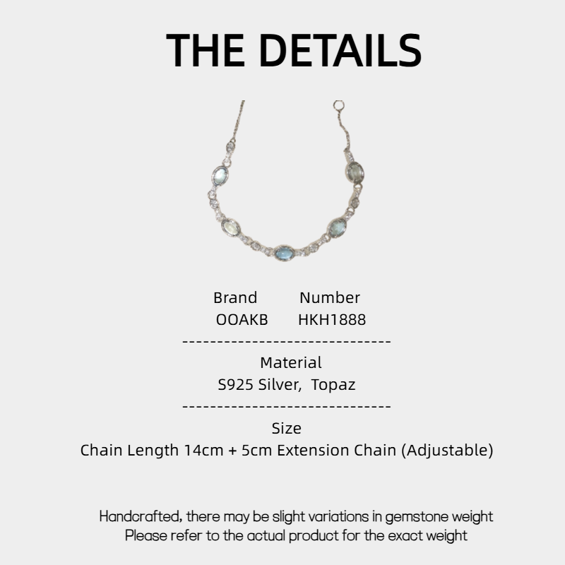 Topaz S925 Silver Adjustable Bracelet