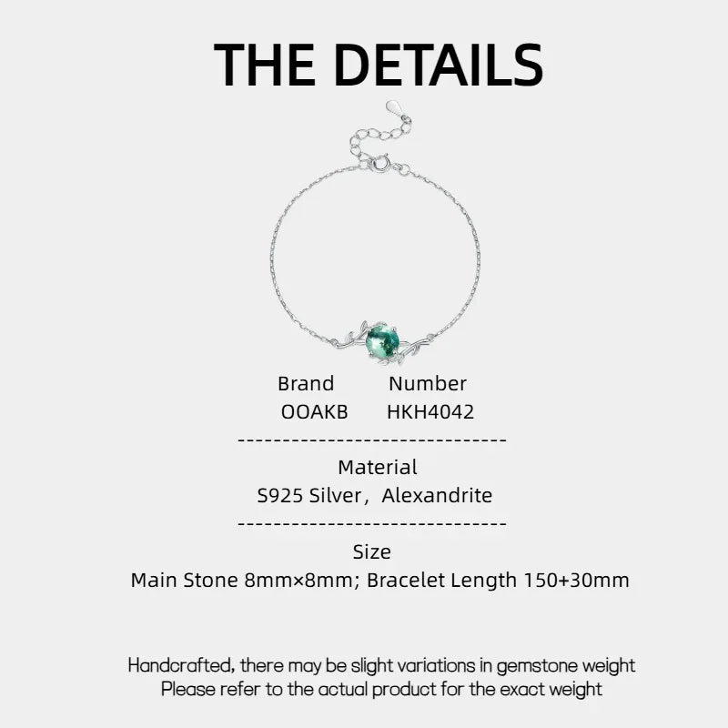 Moss Agate Flower Leaf Series Bracelet - OOAKB