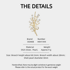 Bouquet Shell Pearl Brooch S925 Silver