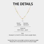 French Retro Baroque Heart-Shaped Pearl Collarbone Chain