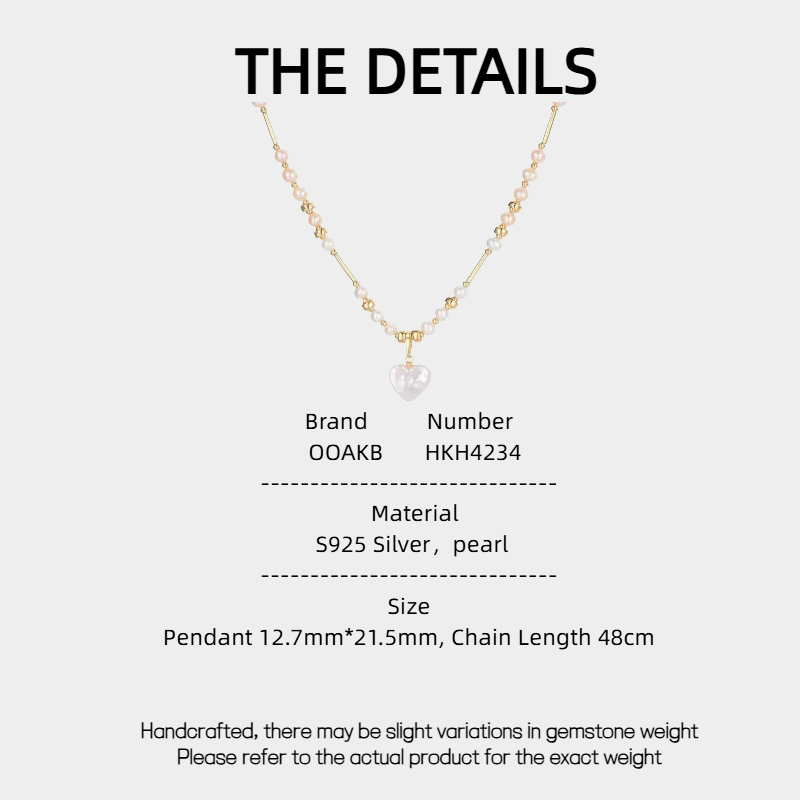 French Retro Baroque Heart-Shaped Pearl Collarbone Chain