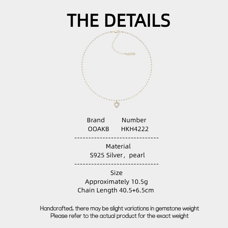 Moonlight Series Small Size Heart-Shaped Pearl Chain