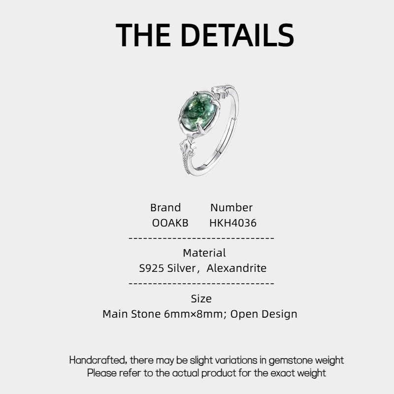 Moss Agate Open Ring Unisex