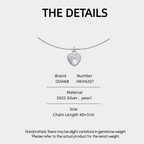 Mini Bowknot Heart-Shaped Pearl Pendant Necklace