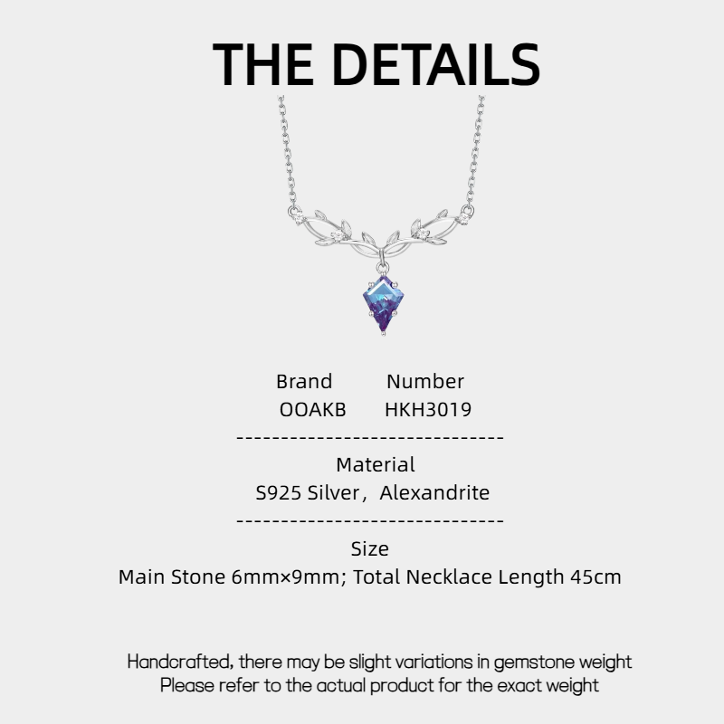 Alexandrite Diamond-Inlaid Collarbone Chain