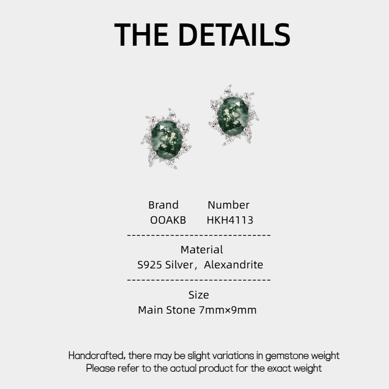 New Style Fashionable Moss Agate Earrings