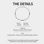 Baroque Irregular Natural Pearl Dumbbell Element Necklace