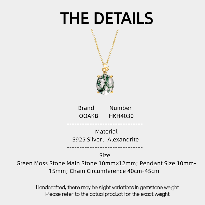 Green Moss Agate New Style Charm Pendant