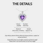 Heart of the Ocean Series Amethyst Heart Collar Necklace