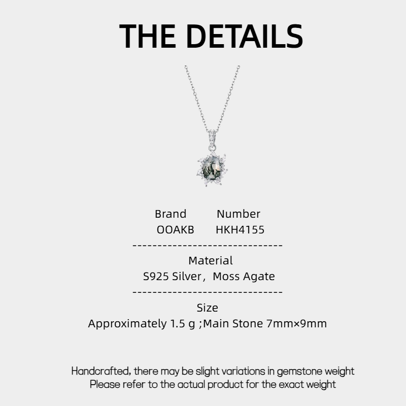 New Style Sunflower Moss Agate Pendant