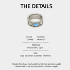 Blue Dream Galaxy Opal S925 Silver Classic Style Ring