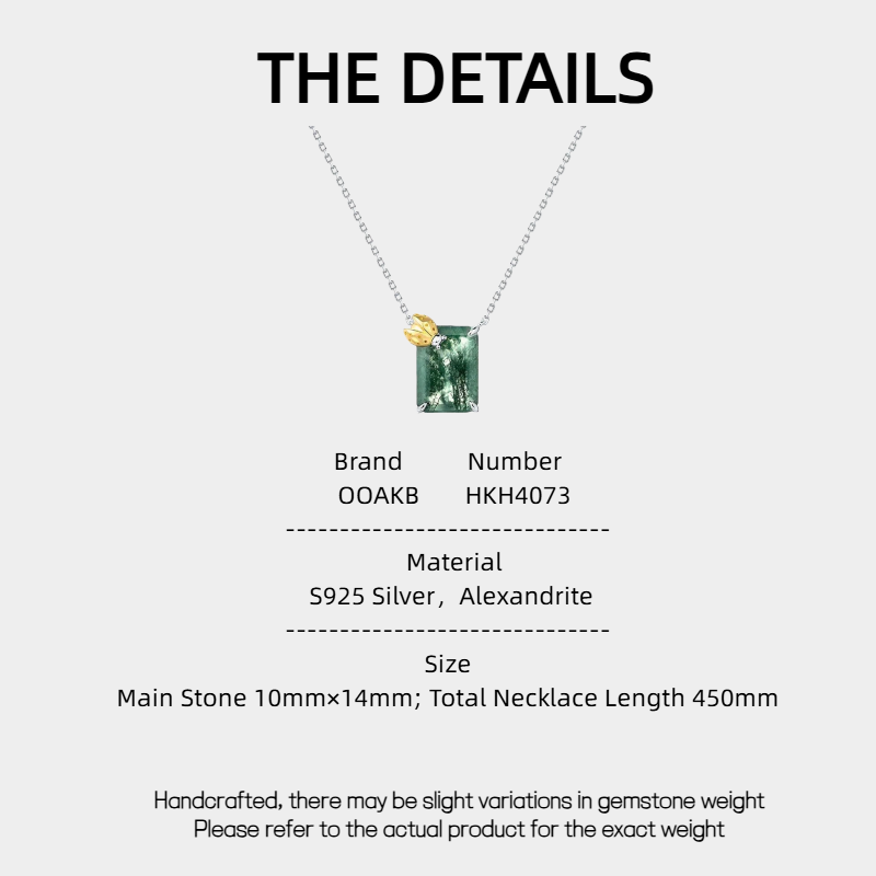 Ladybug Personalized Moss Agate Collarbone Necklace