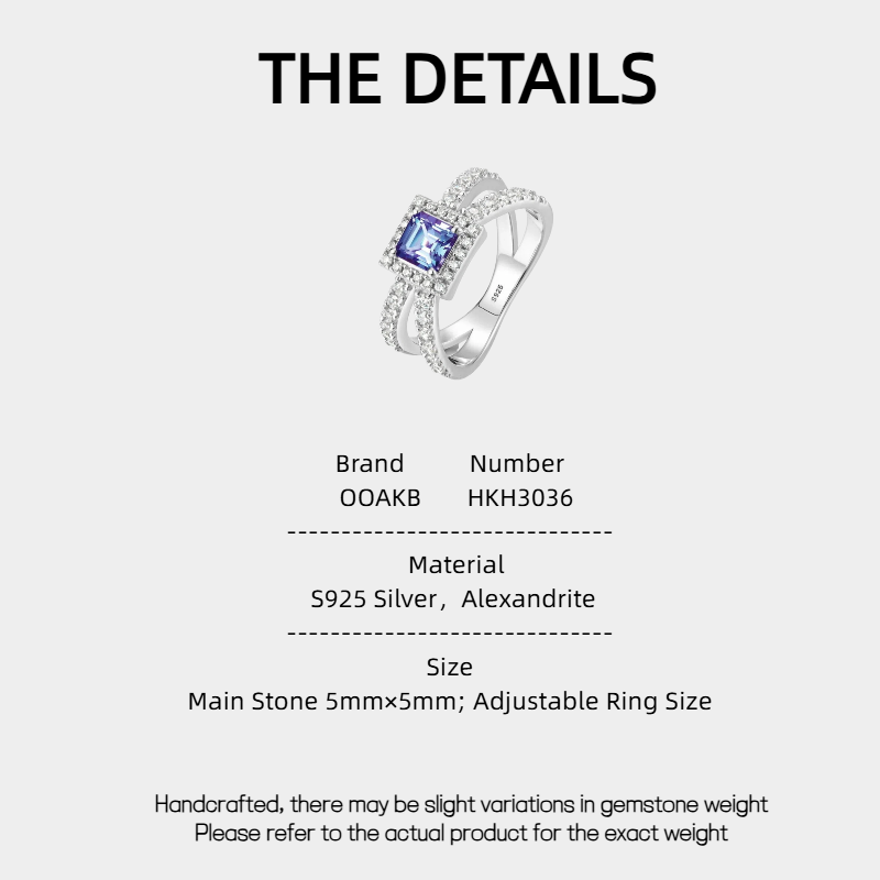 Alexandrite Personalized Temperament Ring