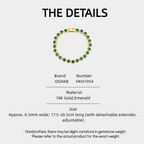 18K Gold Emerald Tennis Bracelet