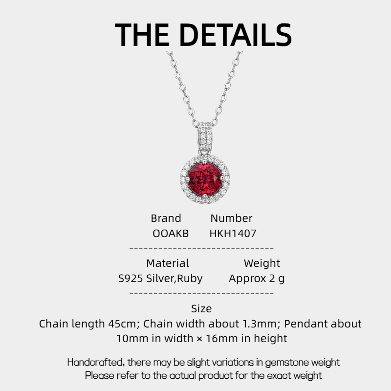 Pigeon Blood Ruby Diamond-Inlaid Light Luxury Clavicle Chain