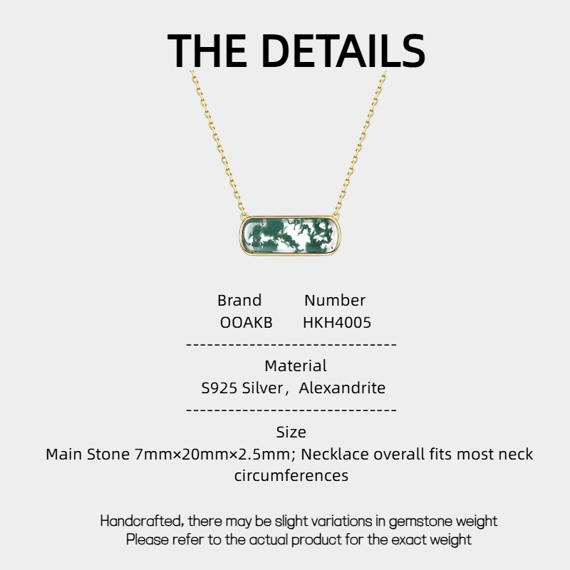 Moss Agate New Style Collarbone Chain Unisex