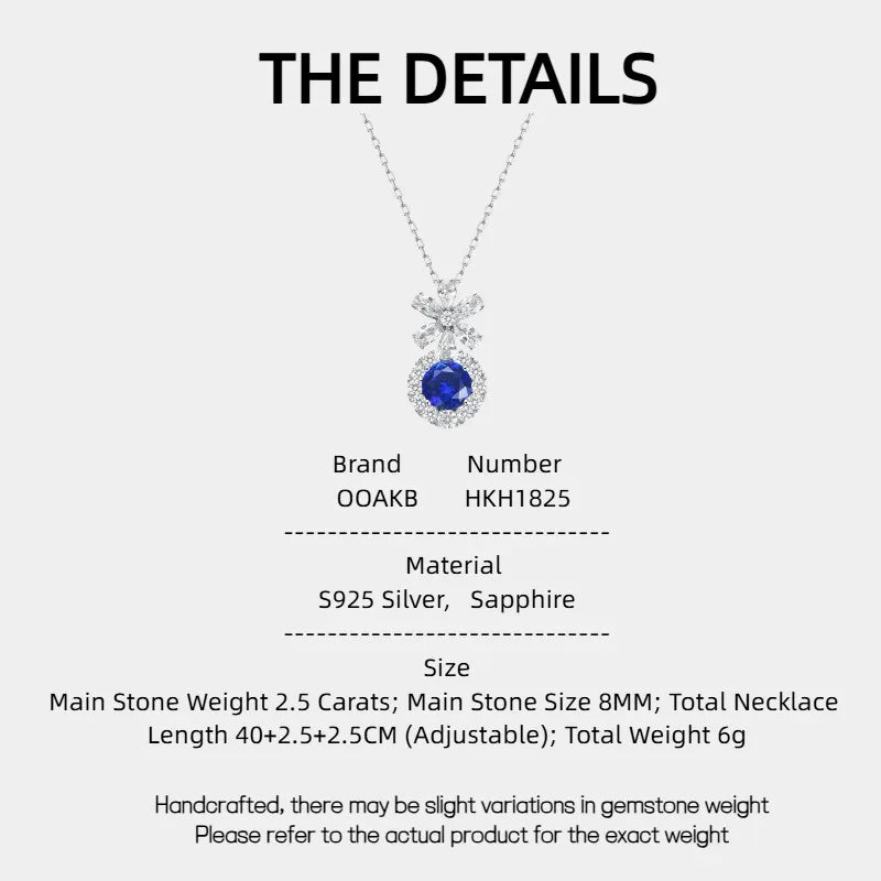 Sapphire S925 Silver Rhodium-Plated Daisy Full-Zircon Collarbone Chain - OOAKB