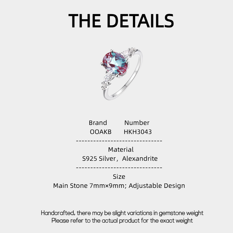 Alexandrite Geometric Ring Women's Style